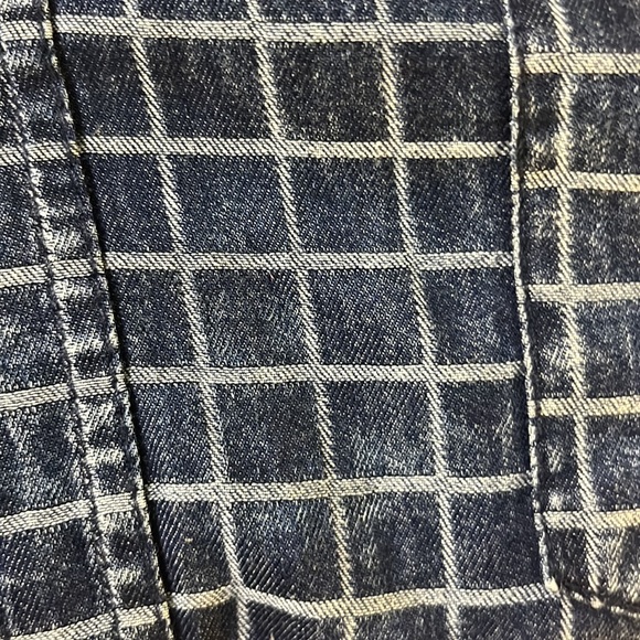 Men’s Scully Plaid Denim Button Down Shirt by Thread & Cloth / Size Large - Picture 4 of 7